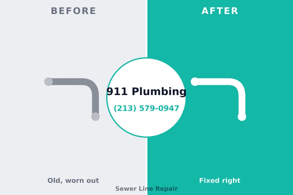 Before and after: plumbing repair Green Harbor, MA